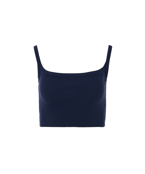 A.R.U(エイアールユー)の「CROP RIB SLEEVELESS(Tシャツ/カットソー・レディース・ホワイト/ブラック/ネイビー/ミックスグレー/Beige/PINK・SMALL/MEDIUM)」の5枚目の写真