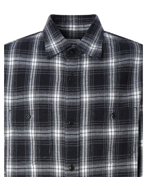HAZZYS（ ヘジス）の「[HIS]ブラックフランネルシャツ（シャツ/ブラウス・メンズ・その他・SMALL/MEDIUM/LARGE）」の4枚目の写真