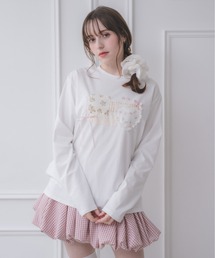 Lolime by mellfy memory（ロリミー バイ メルフィーメモリー）の「patchwork ribbon long sleeve（Tシャツ/カットソー）」
