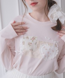 Lolime by mellfy memory（ロリミー バイ メルフィーメモリー）の「patchwork ribbon long sleeve（Tシャツ/カットソー）」