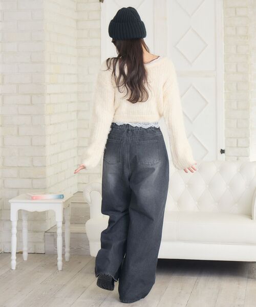 ems excite（エムズエキサイト）の「ヴィンテージデニムPT（デニムパンツ・レディース・ブラック/ブルー・FREE）」の5枚目の写真