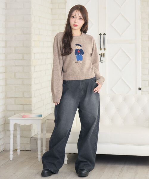 ems excite（エムズエキサイト）の「ヴィンテージデニムPT（デニムパンツ・レディース・ブラック/ブルー・FREE）」の8枚目の写真