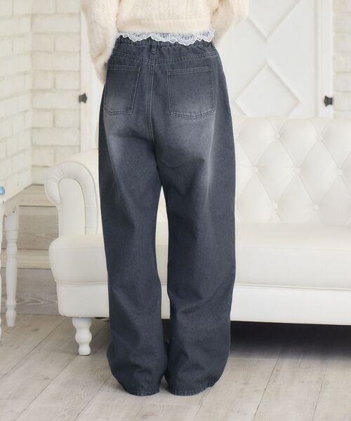 ems excite（エムズエキサイト）の「ヴィンテージデニムPT（デニムパンツ・レディース・ブラック/ブルー・FREE）」の11枚目の写真