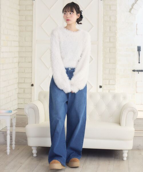 ems excite（エムズエキサイト）の「ヴィンテージデニムPT（デニムパンツ・レディース・ブラック/ブルー・FREE）」の13枚目の写真