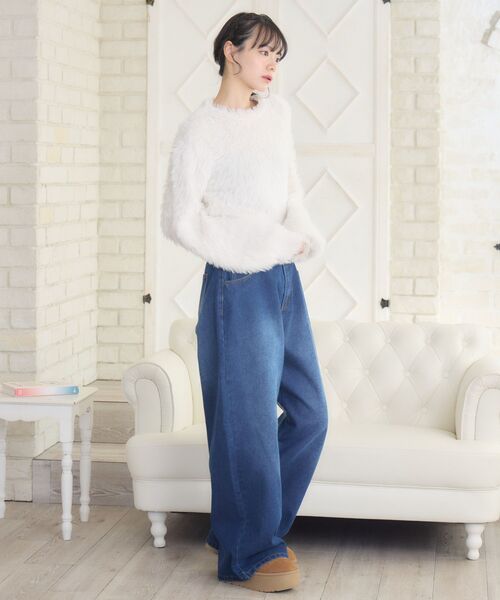 ems excite（エムズエキサイト）の「ヴィンテージデニムPT（デニムパンツ・レディース・ブラック/ブルー・FREE）」の14枚目の写真