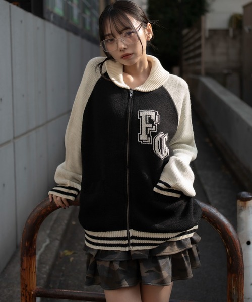 WEGO(ウィゴー)の「WEGO/グラフィックZIPニットブルゾン(ブルゾン・メンズ・ブラック系その他/レッド系その他・MEDIUM/LARGE)」の18枚目の写真