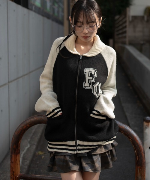 WEGO(ウィゴー)の「WEGO/グラフィックZIPニットブルゾン(ブルゾン・メンズ・ブラック系その他/レッド系その他・MEDIUM/LARGE)」の20枚目の写真