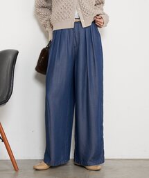 Jena espace merveilleux | 【やわらぐシルエット/きれい見え】テンセルタックワイドパンツ(その他パンツ)