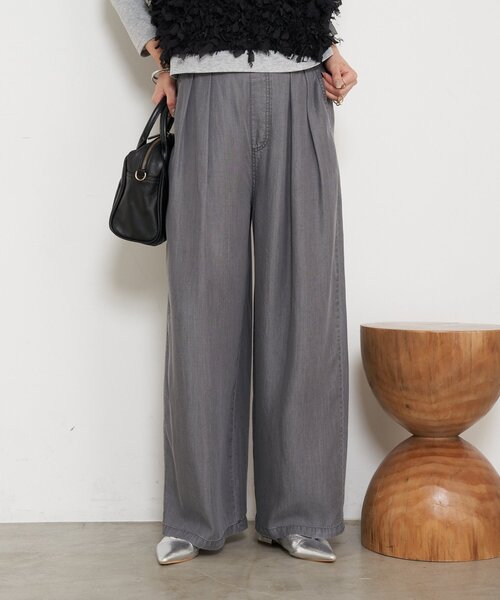 Jena espace merveilleux（ジェナ　エスパスメルヴェイユ）の「【やわらぐシルエット/きれい見え】テンセルタックワイドパンツ（その他パンツ・レディース・グレー/ブルー/ブルー系その他・FREE）」の7枚目の写真