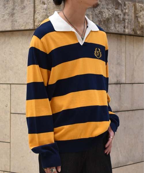 Noen(ノエン)の「ラガーニットポロ(ニット/セーター・メンズ・マルチ/ブラック・LARGE/MEDIUM)」の9枚目の写真