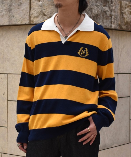 Noen(ノエン)の「ラガーニットポロ(ニット/セーター・メンズ・マルチ/ブラック・LARGE/MEDIUM)」の8枚目の写真