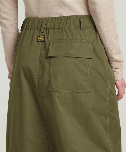 G-STAR(ジースター)の「Midi Parachute Skirt/ミリタリーディテールパラシュートスカート(スカート・レディース・ダークオリーブ・24inch/25inch/26inch)」の6枚目の写真