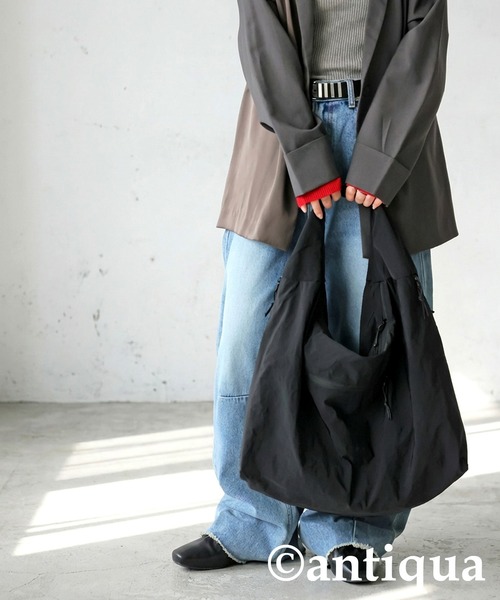 antiqua（アンティカ）の「ホーボーバッグ（トートバッグ・レディース・ブラック/アイボリー・FREE）」の15枚目の写真