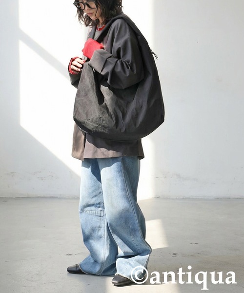 antiqua（アンティカ）の「ホーボーバッグ（トートバッグ・レディース・ブラック/アイボリー・FREE）」の13枚目の写真