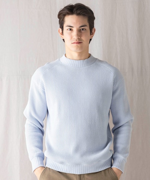 Jackman（ジャックマン）の「Waffle Midneck（ニット/セーター・メンズ・アイボリー/ブラック/クリアブルー/グレー系その他/ネイビー/ダークグレー/ブルー系その他/モカ・MEDIUM/LARGE/X-LARGE/SMALL）」の7枚目の写真