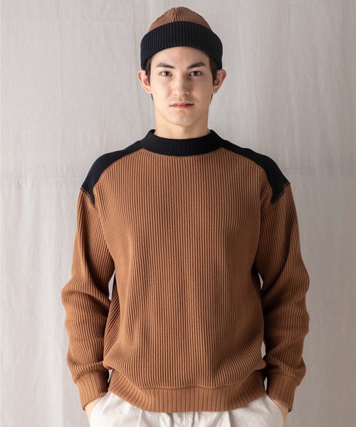 Jackman（ジャックマン）の「Waffle Midneck（ニット/セーター・メンズ・アイボリー/ブラック/クリアブルー/グレー系その他/ネイビー/ダークグレー/ブルー系その他/モカ・MEDIUM/LARGE/X-LARGE/SMALL）」の5枚目の写真