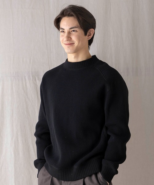 Jackman（ジャックマン）の「Waffle Midneck（ニット/セーター・メンズ・アイボリー/ブラック/クリアブルー/グレー系その他/ネイビー/ダークグレー/ブルー系その他/モカ・MEDIUM/LARGE/X-LARGE/SMALL）」の11枚目の写真