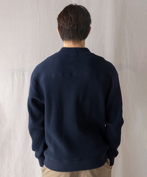 Jackman（ジャックマン）の「Waffle Midneck（ニット/セーター・メンズ・アイボリー/ブラック/クリアブルー/グレー系その他/ネイビー/ダークグレー/ブルー系その他/モカ・MEDIUM/LARGE/X-LARGE/SMALL）」の13枚目の写真