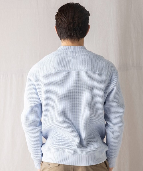 Jackman（ジャックマン）の「Waffle Midneck（ニット/セーター・メンズ・アイボリー/ブラック/クリアブルー/グレー系その他/ネイビー/ダークグレー/ブルー系その他/モカ・MEDIUM/LARGE/X-LARGE/SMALL）」の14枚目の写真