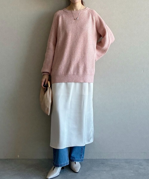 mysty woman(ミスティウーマン)の「レースサテンキャミワンピース 644641(ワンピース・レディース・アイボリー/ブラック/ブラウン・FREE)」の22枚目の写真