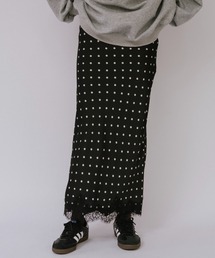 duei（デュイ）の「サテン裾レースドットスカート（スカート）」