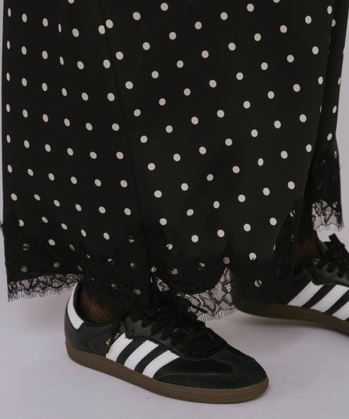 duei（デュイ）の「サテン裾レースドットスカート（スカート・レディース・ブラック/ホワイト・FREE）」の18枚目の写真