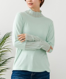 fort point（フォーポイント）の「【fort point/フォートポイント】シアー 切り替え ハイネック プルオーバー（ニット/セーター）」