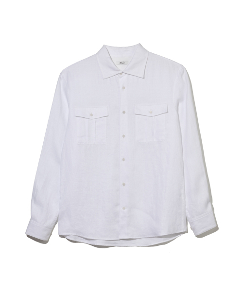 ZNO(ジーアンドオー)の「リネンホワイトアウトポケットシャツ(シャツ/ブラウス・メンズ・その他・LARGE/X-LARGE)」の1枚目の写真