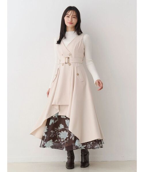 MERCURYDUO（マーキュリーデュオ）の「花柄バックレースアップフレアスカート（スカート・レディース・ブラウン/ミント/オフホワイト・SMALL/MEDIUM）」の11枚目の写真