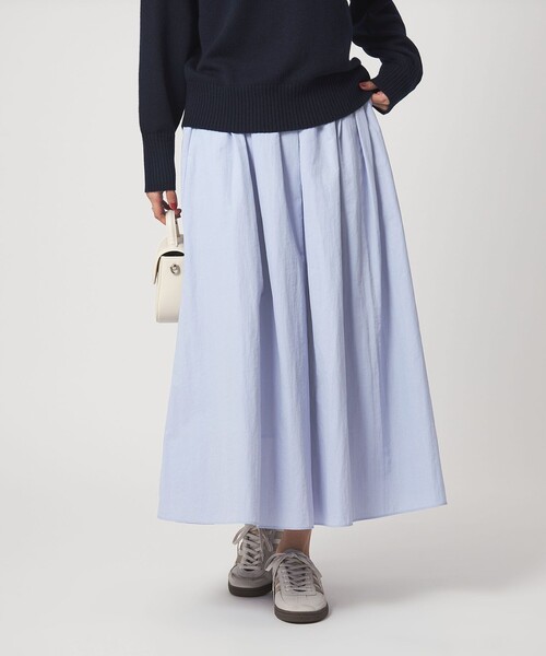 green label relaxing（グリーンレーベルリラクシング）の「タック フレア スカート 2（スカート・レディース・ブラック/ライトブルー/オフホワイト・38/36）」の4枚目の写真