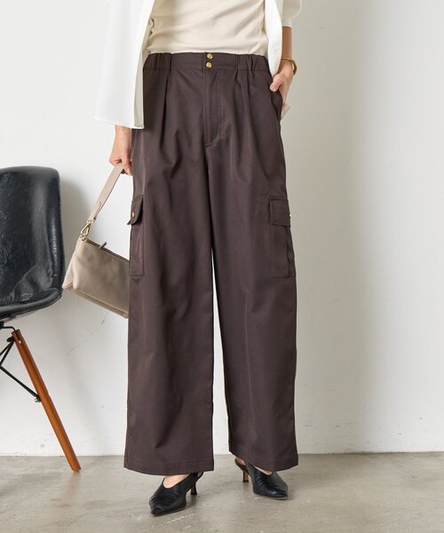 Jena espace merveilleux(ジェナ エスパスメルヴェイユ)の「ワイドカーゴパンツ(その他パンツ・レディース・ライトベージュ/チャコールグレー/カーキ・FREE)」の16枚目の写真