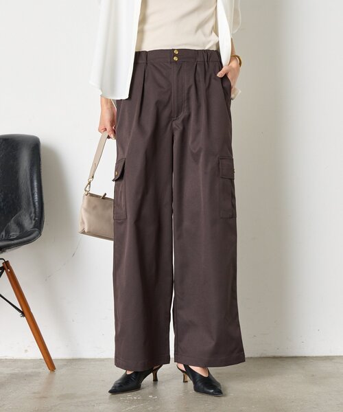 Jena espace merveilleux(ジェナ エスパスメルヴェイユ)の「ワイドカーゴパンツ(その他パンツ・レディース・ライトベージュ/チャコールグレー/カーキ・FREE)」の17枚目の写真