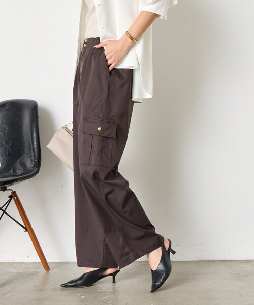 Jena espace merveilleux(ジェナ エスパスメルヴェイユ)の「ワイドカーゴパンツ(その他パンツ・レディース・ライトベージュ/チャコールグレー/カーキ・FREE)」の21枚目の写真