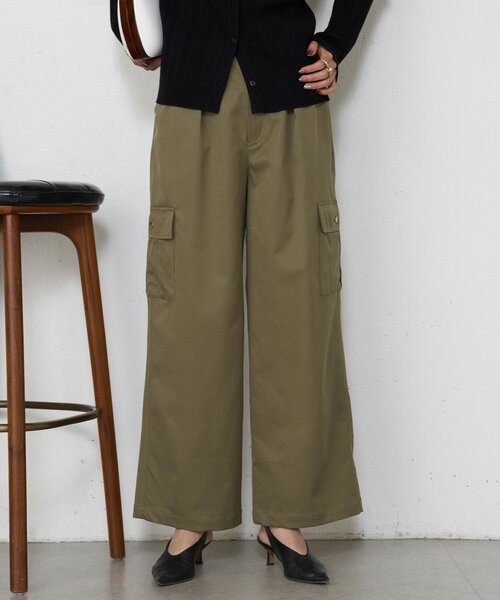 Jena espace merveilleux(ジェナ エスパスメルヴェイユ)の「ワイドカーゴパンツ(その他パンツ・レディース・ライトベージュ/チャコールグレー/カーキ・FREE)」の7枚目の写真