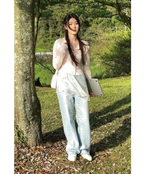 TILL I DIE(ティルアイダイ)の「Slop straight fit denim pants_Blue(デニムパンツ・レディース・その他・M/S)」の4枚目の写真