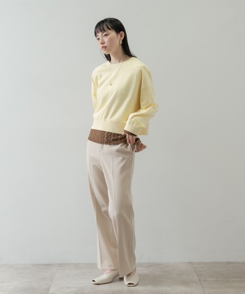 GALLEST(ギャレスト)の「Timeless|ストレートフレアパンツ(その他パンツ・レディース・サックスブルー/ブラック/ライトベージュ/オフホワイト・40/38/36)」の14枚目の写真