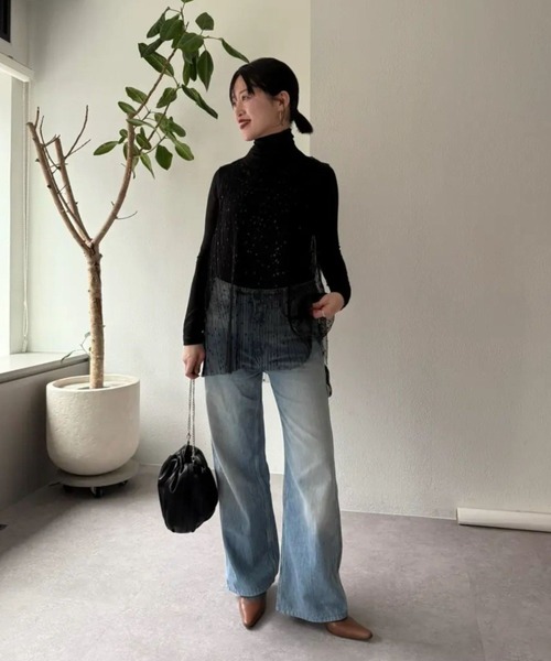 ear PAPILLONNER（イアパピヨネ）の「《uchida企画カラーあり》うめトートバッグS（ボストンバッグ・レディース・ブラック/ブルー/ブラック系その他/ベージュ系その他・FREE）」の9枚目の写真