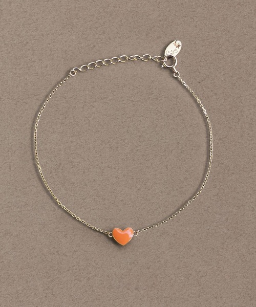 JUPITER（ジュピター）の「【K10】カラーハートブレスレット（ブレスレット・レディース・ピンク/オレンジ・FREE）」の2枚目の写真