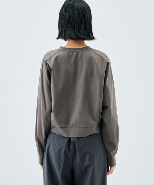 EDITION(エディション)の「コットンモックロディ クルーネックプルオーバー(スウェット・レディース・カーキ/ブラック・FREE)」の6枚目の写真
