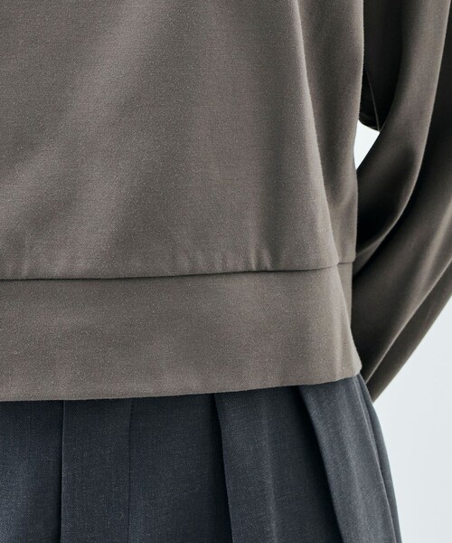 EDITION(エディション)の「コットンモックロディ クルーネックプルオーバー(スウェット・レディース・カーキ/ブラック・FREE)」の10枚目の写真