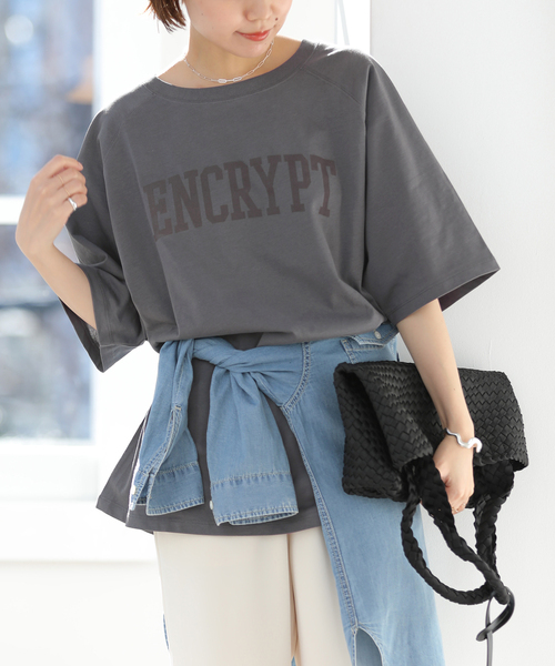 JOURNAL STANDARD relume(ジャーナルスタンダード レリューム)の「チュニックロゴT(Tシャツ/カットソー・レディース・チャコールグレー/ホワイト/ブラウン・FREE)」の8枚目の写真
