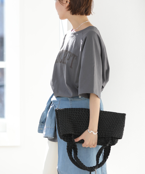 JOURNAL STANDARD relume(ジャーナルスタンダード レリューム)の「チュニックロゴT(Tシャツ/カットソー・レディース・チャコールグレー/ホワイト/ブラウン・FREE)」の10枚目の写真