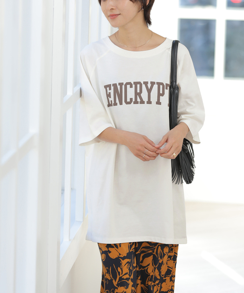 JOURNAL STANDARD relume(ジャーナルスタンダード レリューム)の「チュニックロゴT(Tシャツ/カットソー・レディース・チャコールグレー/ホワイト/ブラウン・FREE)」の18枚目の写真