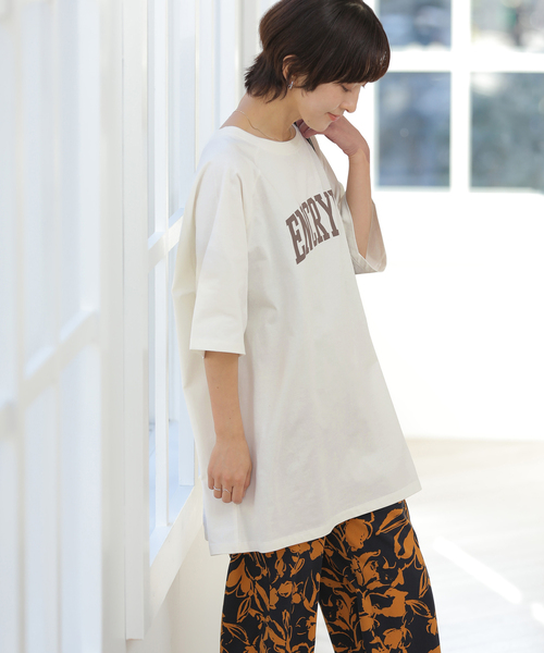 JOURNAL STANDARD relume(ジャーナルスタンダード レリューム)の「チュニックロゴT(Tシャツ/カットソー・レディース・チャコールグレー/ホワイト/ブラウン・FREE)」の20枚目の写真