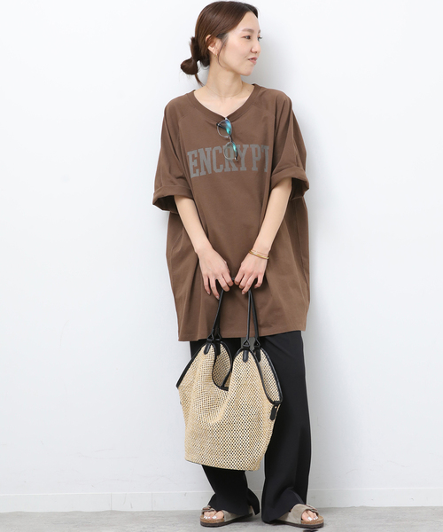 JOURNAL STANDARD relume(ジャーナルスタンダード レリューム)の「チュニックロゴT(Tシャツ/カットソー・レディース・チャコールグレー/ホワイト/ブラウン・FREE)」の22枚目の写真