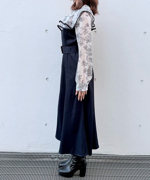 NOMAE(ノーマエ)の「パイピングフリルカラーワンピース(ワンピース・レディース・ブラック系その他/ピンク系その他/ネイビー系1・FREE)」の17枚目の写真