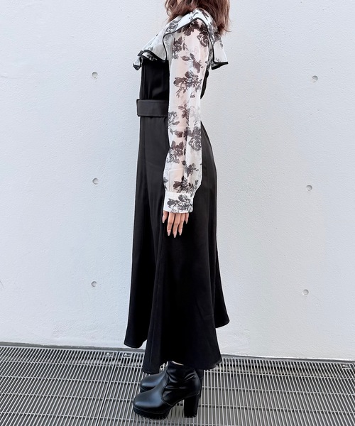 NOMAE(ノーマエ)の「パイピングフリルカラーワンピース(ワンピース・レディース・ブラック系その他/ピンク系その他/ネイビー系1・FREE)」の10枚目の写真
