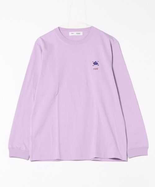 TOGA TOO(トーガトゥ)の「TOGA TOO Embroidery L/S(Tシャツ/カットソー・レディース・ライトパープル/ダークグレー・MEDIUM/SMALL/LARGE)」の7枚目の写真