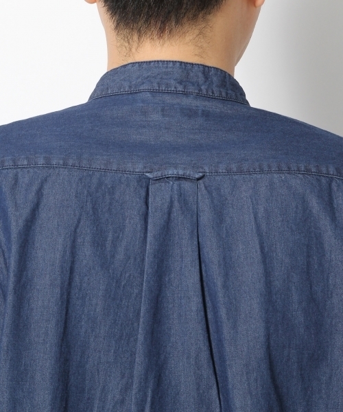GLOBAL WORK（グローバルワーク）の「デニムバンドカラーシャツ/707948（シャツ/ブラウス・メンズ・ライトブルー/ネイビー・LARGE/SMALL/MEDIUM/X-LARGE）」の13枚目の写真