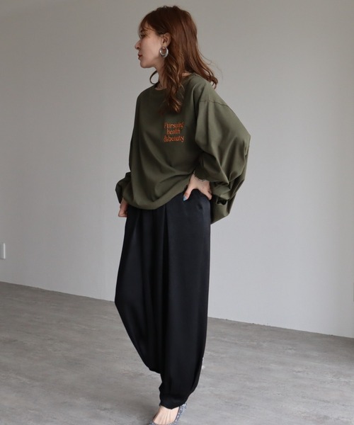 zena(ジェナ)の「ヴィンテージサテンデザインパンツ(その他パンツ・レディース・ミント/ブラック/ブラウン・M)」の7枚目の写真